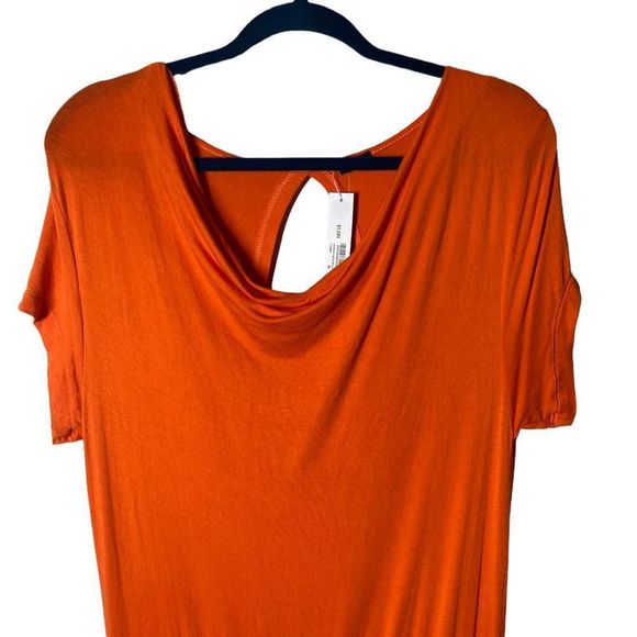 Zingara Orange Maxi Dress Cover Up with Back Cut Out NWT - Picture 2 of 9